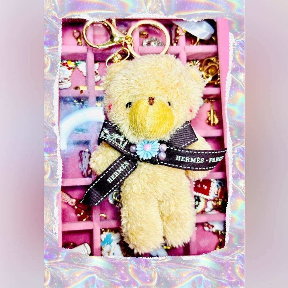 Bougie Teddy Bear Keychain/Bag charm